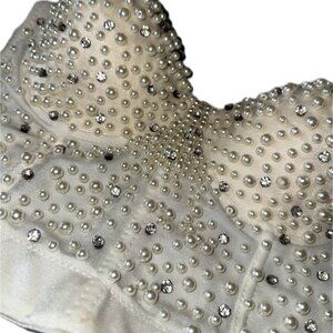 Windsor Women's White Bedazzled Festival Bra - Size 36C - Pre-Owned
